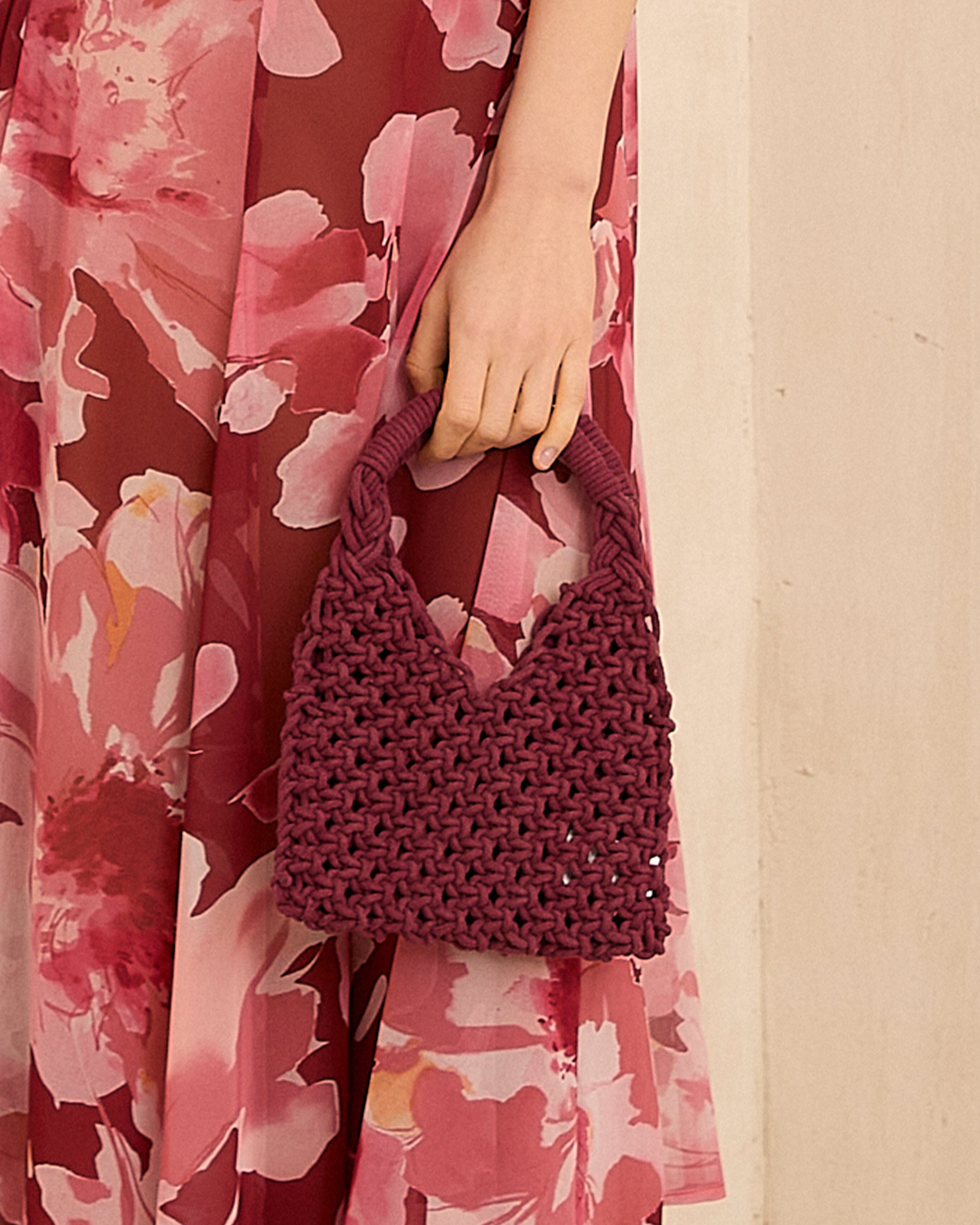 MIM Bolso Unica Knot Bag Burdeos