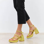 MIM Sandalia de tacón SKY LIMA METALIZADO