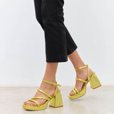 MIM Sandalia de tacón SKY LIMA METALIZADO