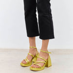 MIM Sandalia de tacón SKY LIMA METALIZADO