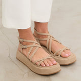 MIM Sandalia plana Formentor Neat Topo