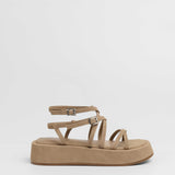 MIM Sandalia plana Formentor Neat Topo