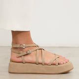 MIM Sandalia plana Formentor Neat Topo