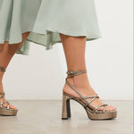 Mim shoes Sandalia de tacón NORI METALIZADO
