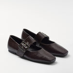 Mim shoes Zapato plano DOVI CHOCOLATE