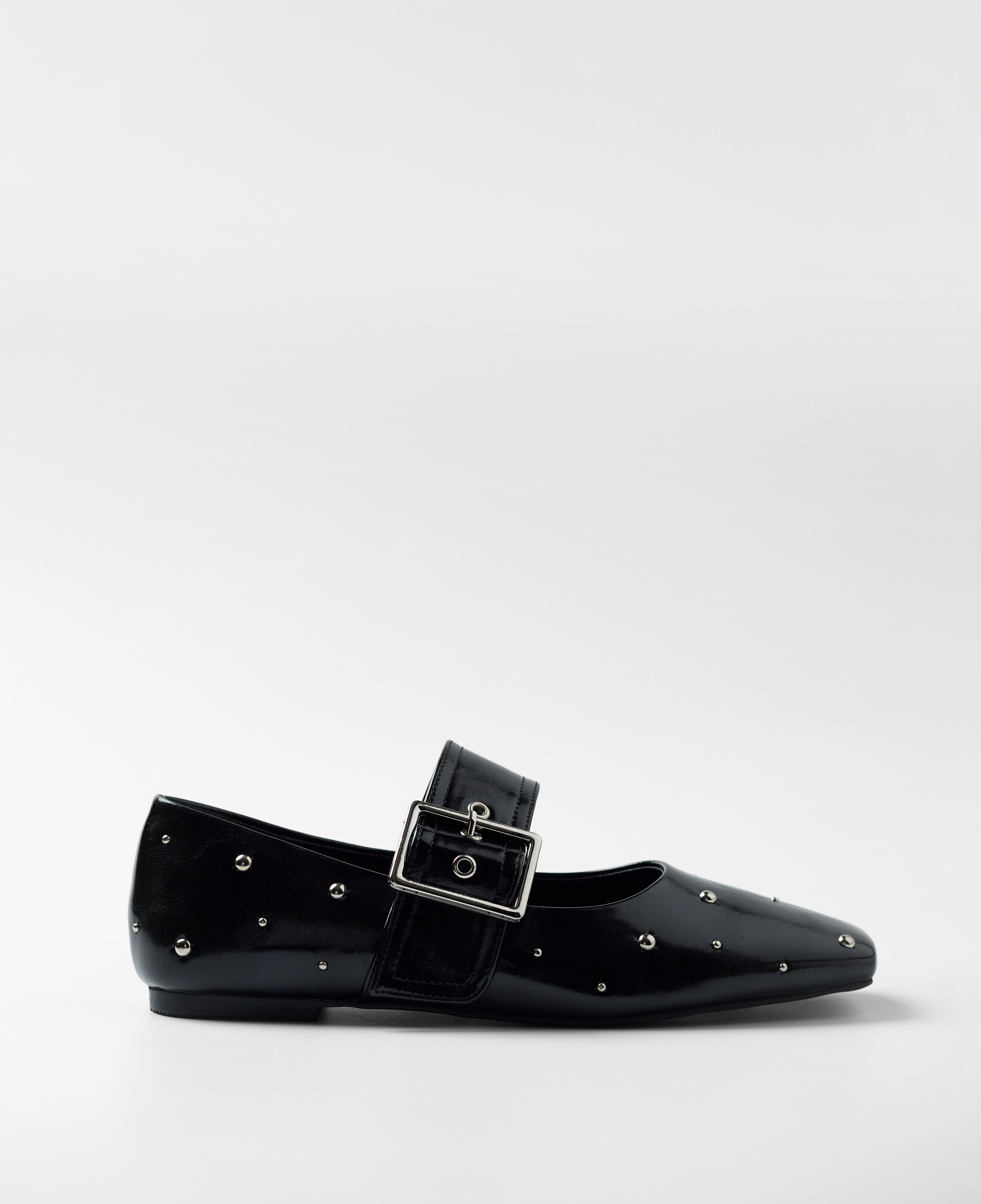 Mim shoes Zapato plano DOVI NEGRO TACHAS